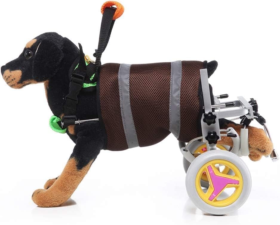 犬用車椅子 後ろ足用 小型 調節可能 犬用車椅子 後ろ足リハビリテーション用 高級ペット/猫/犬用車椅子..