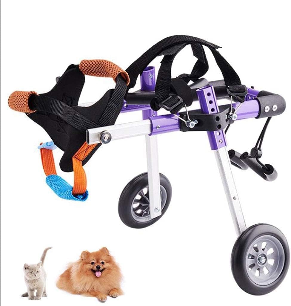 犬用ペット用車椅子、2輪犬用車椅子、調節可能ステンレススチールカート、猫用車椅子、障害のあるペッ..