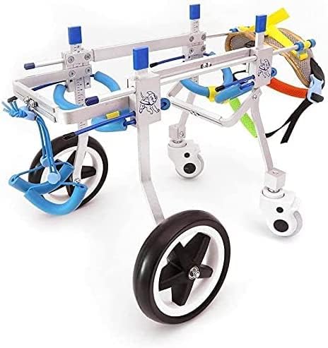 調節可能な犬用車椅子、大型、中型、小型ペット、猫、犬の後ろ足リハビリテーションウォーキングカート..