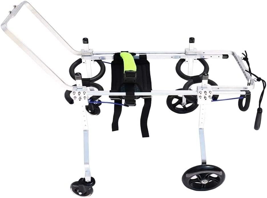 中型犬用犬用車椅子、後ろ足用小型犬用車椅子、4輪犬用車椅子フルサポート、後足リハビリテーション、(M)