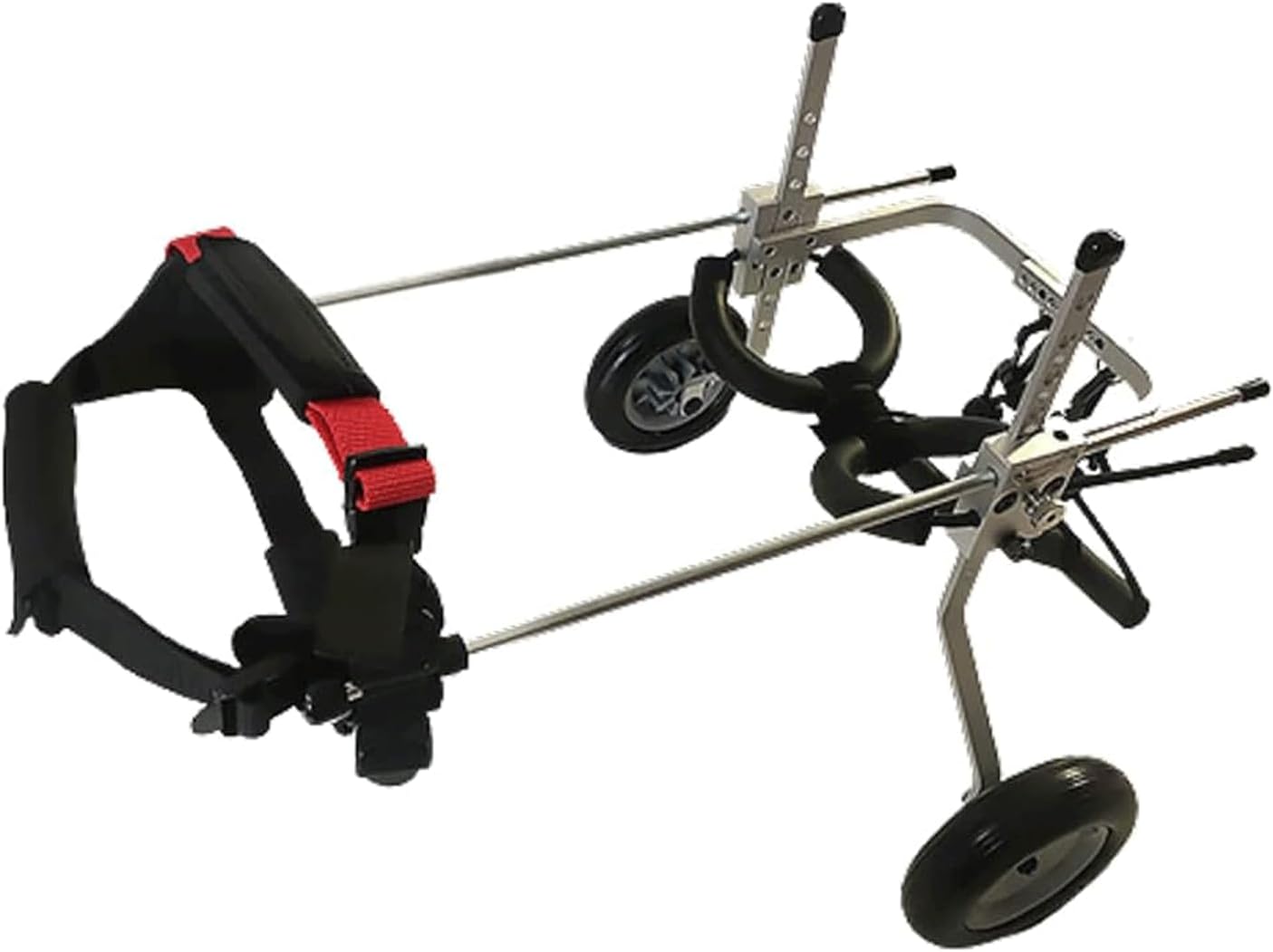 犬用車椅子 アルミペット用車椅子 軽量犬用後足車椅子 歩行ツール トロリー 衝撃吸収タイヤ2個付き