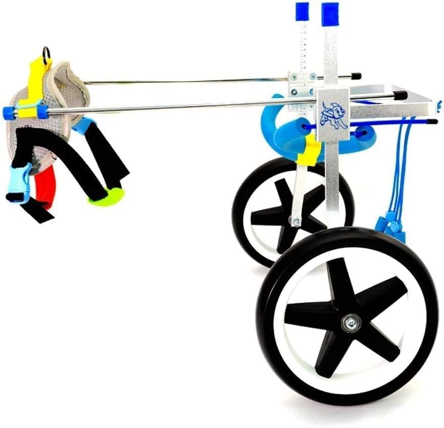 小型ペット用犬用車椅子 3.3-110 ポンド 獣医承認済み 後ろ足用車椅子 調節可能車椅子 障害のある犬用..