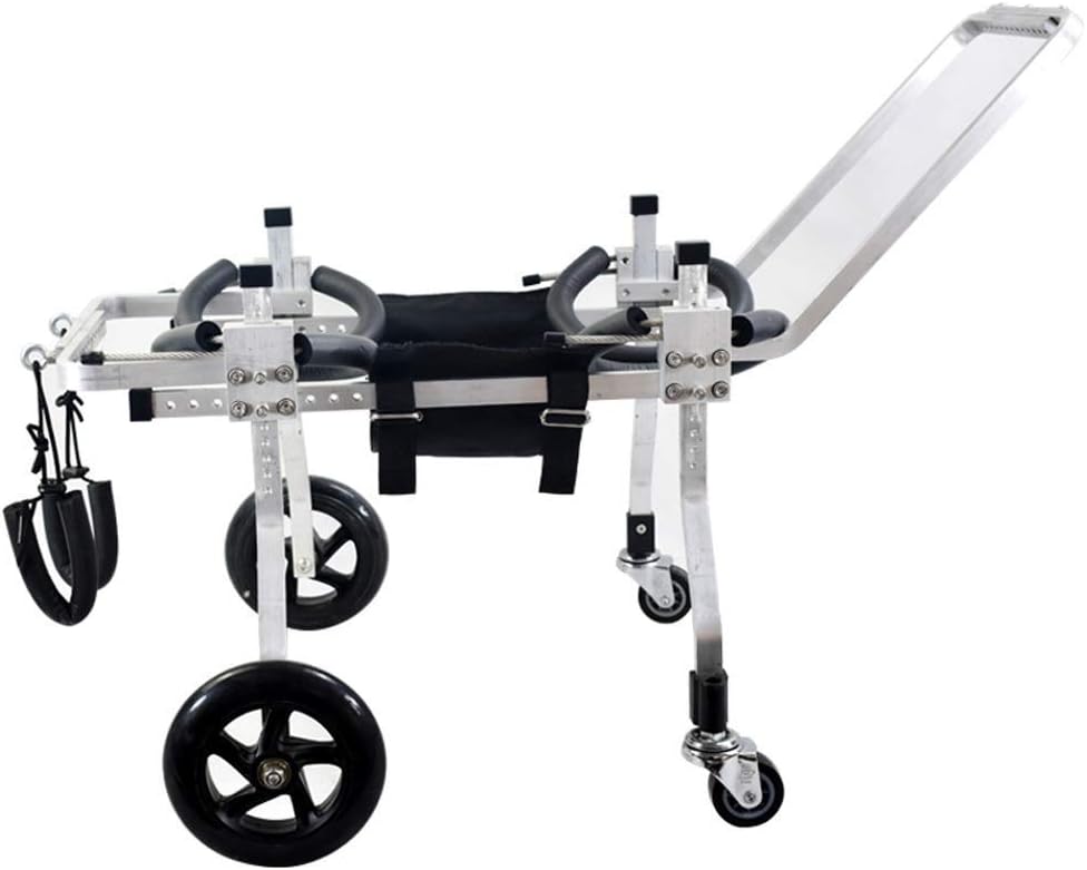 犬用ペット用車椅子、犬用車椅子 犬用車輪 後ろ足用 4輪 調節可能 ペット用歩行補助 前足リハビリテー..