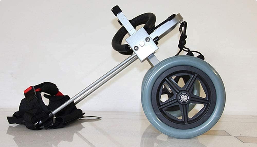 犬用車椅子 犬用カート ペットのリハビリの練習に適した大型小型犬用 調節可能 2ラウンド 7kg（15.4ポ..