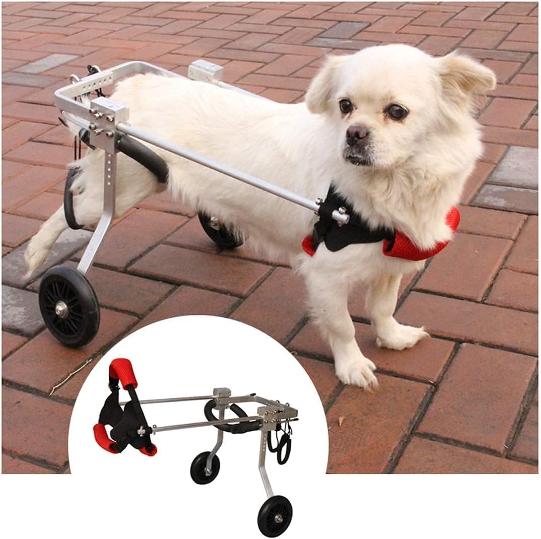 犬用車椅子 中型/小型 調節可能 障害のある動物用 犬用カート 後ろ足 高齢犬 猫用スクーター（1-20Kg）..