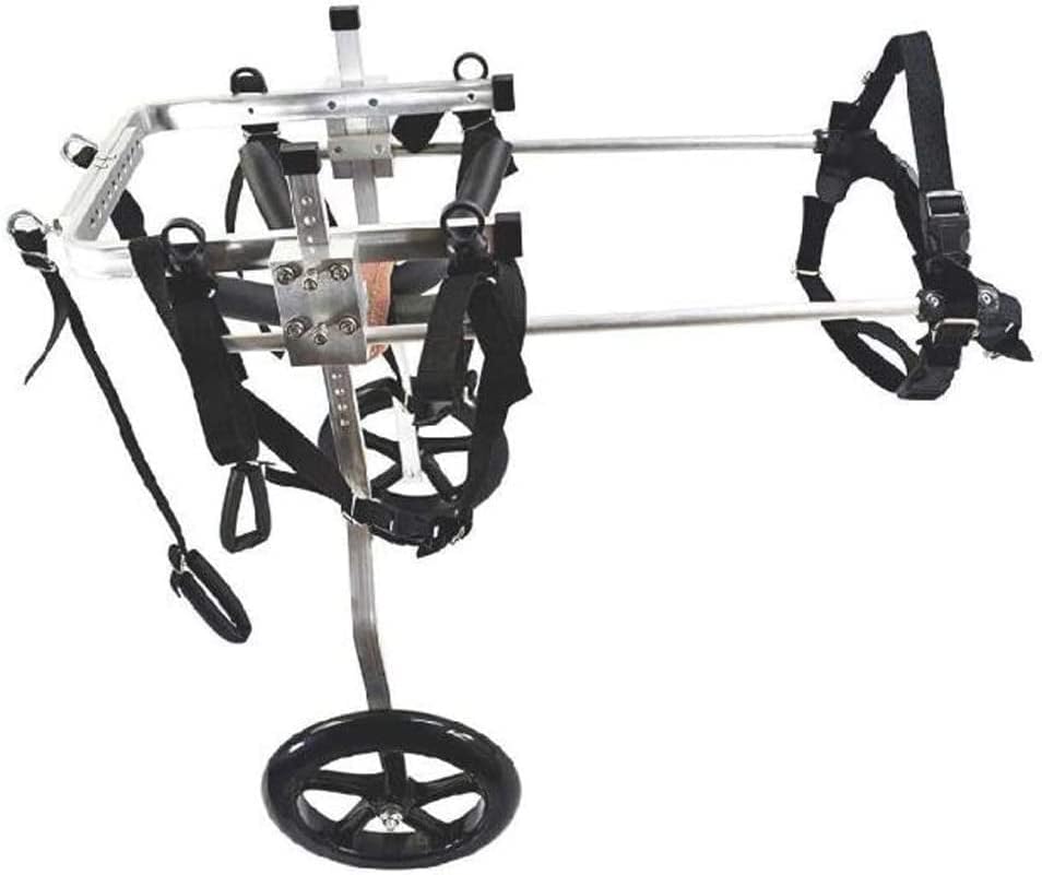 犬用ペット用車椅子、犬用車椅子 調節可能 フルサポート ペット用車椅子 2輪 犬用カート 前足と後足 リ..