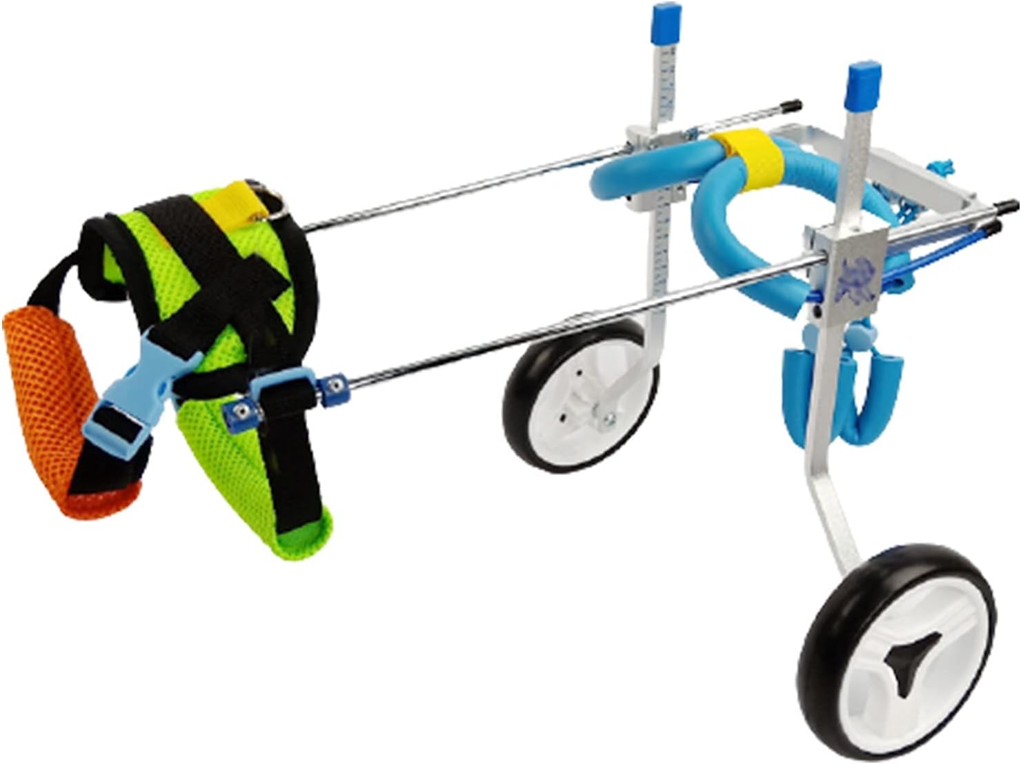 犬用車椅子、ペット用車椅子、調節可能なペットカート、後肢補助歩行補助器具、身体障害者用犬用リハビ..