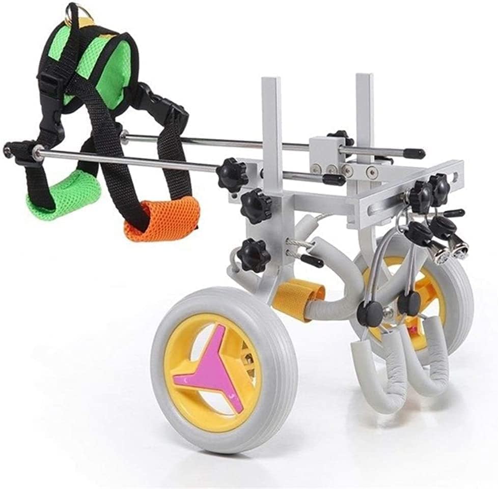 犬用車椅子 犬用カート、犬用車椅子、犬用移動シートベルト、後部サポート調節可能カートペット、猫と..