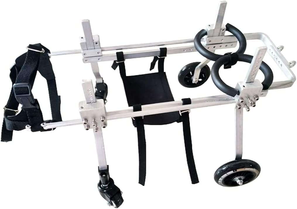 小型・中型犬用車椅子 障害のある動物用 犬用車椅子 クワッド 老犬、猫、ウサギ、リハビリ用スクーター..