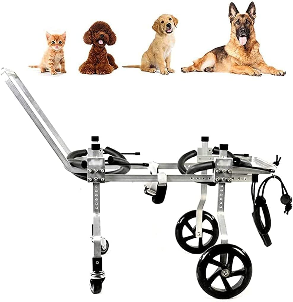 犬用車椅子 後ろ足用 軽量 ペット用 エクササイズ ホイール 障害のある犬用 リハビリ カート 4輪 調節..