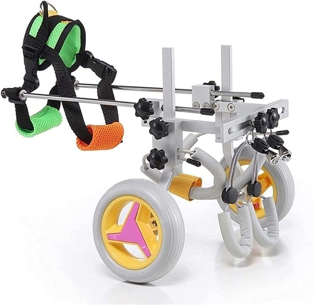 犬用車椅子 犬用カート、犬用車椅子、犬用移動シートベルト、後部サポート調節可能カートペット、猫と..