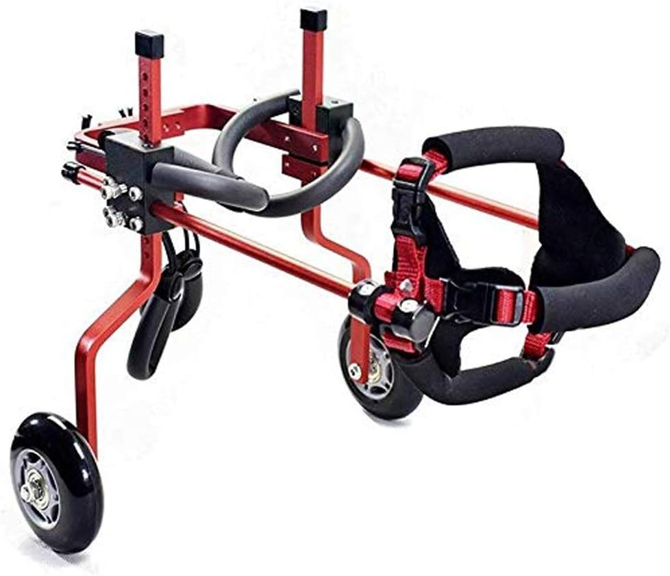 犬用ペット用車椅子、犬用車椅子 調節可能なペット用車椅子 2輪 犬用カート 前足と後足 障害のある犬の..