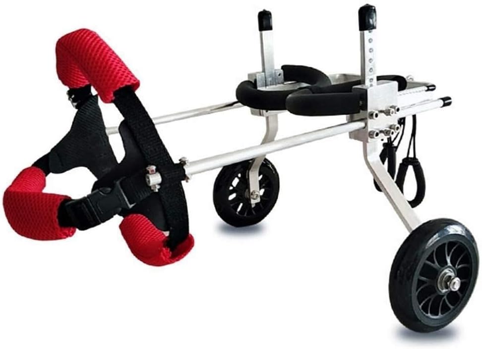 ペット用車椅子 散歩カート 犬用ハーネス、犬用ベビーカー、後部サポート車椅子、調節可能なステンレス..