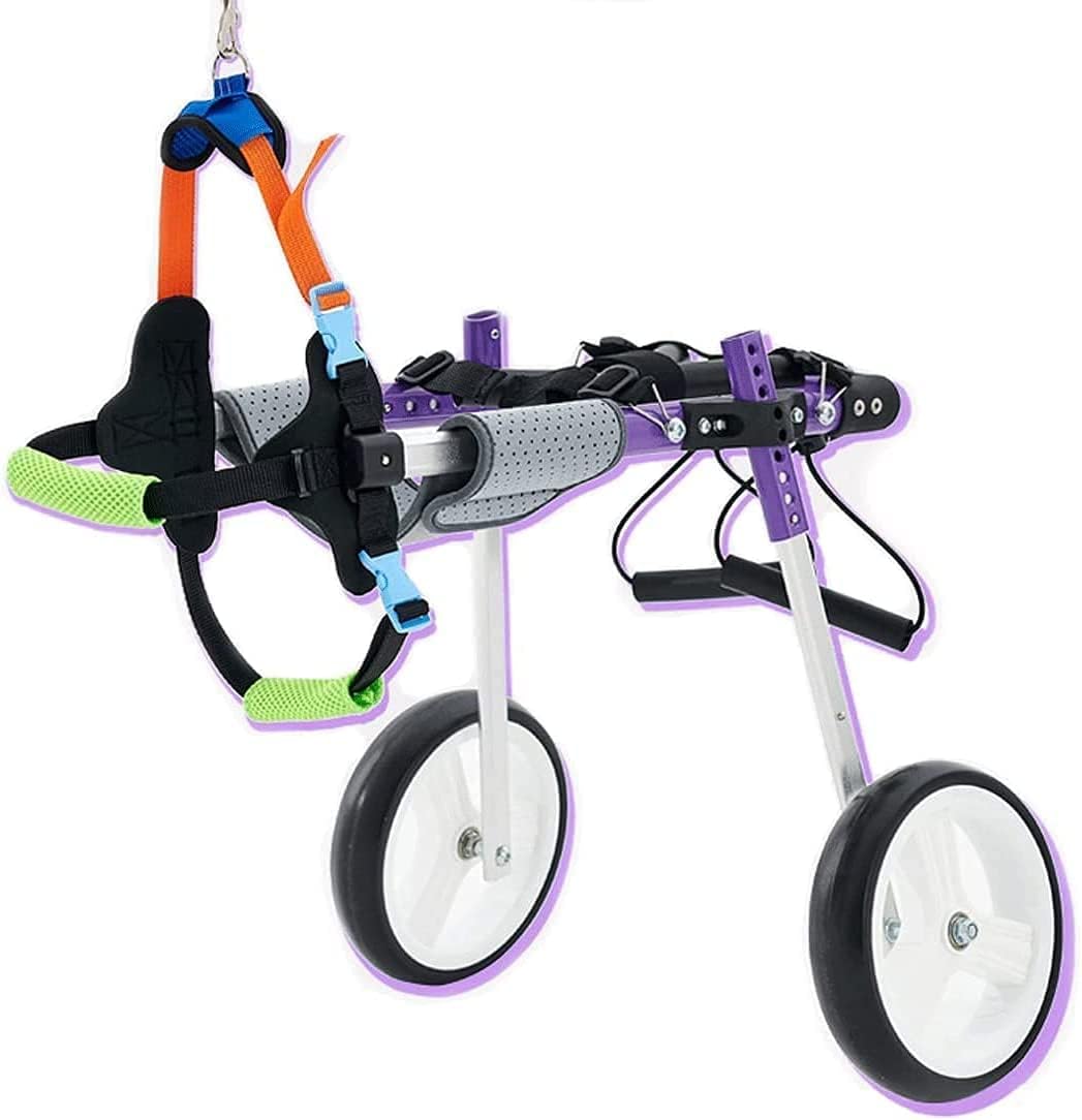 調節可能な犬用車椅子 ペット用股関節ケア車椅子 身体障害者用犬用補助移動用車輪 2輪カート 負傷した..