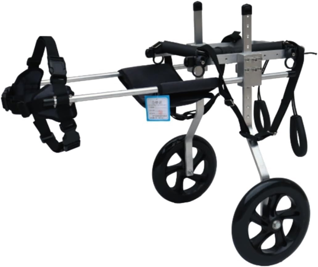 アルミペット用車椅子 犬用脚ブラケットサポート 犬用カート 調節可能 2輪犬用車椅子 ペット用移動補助具