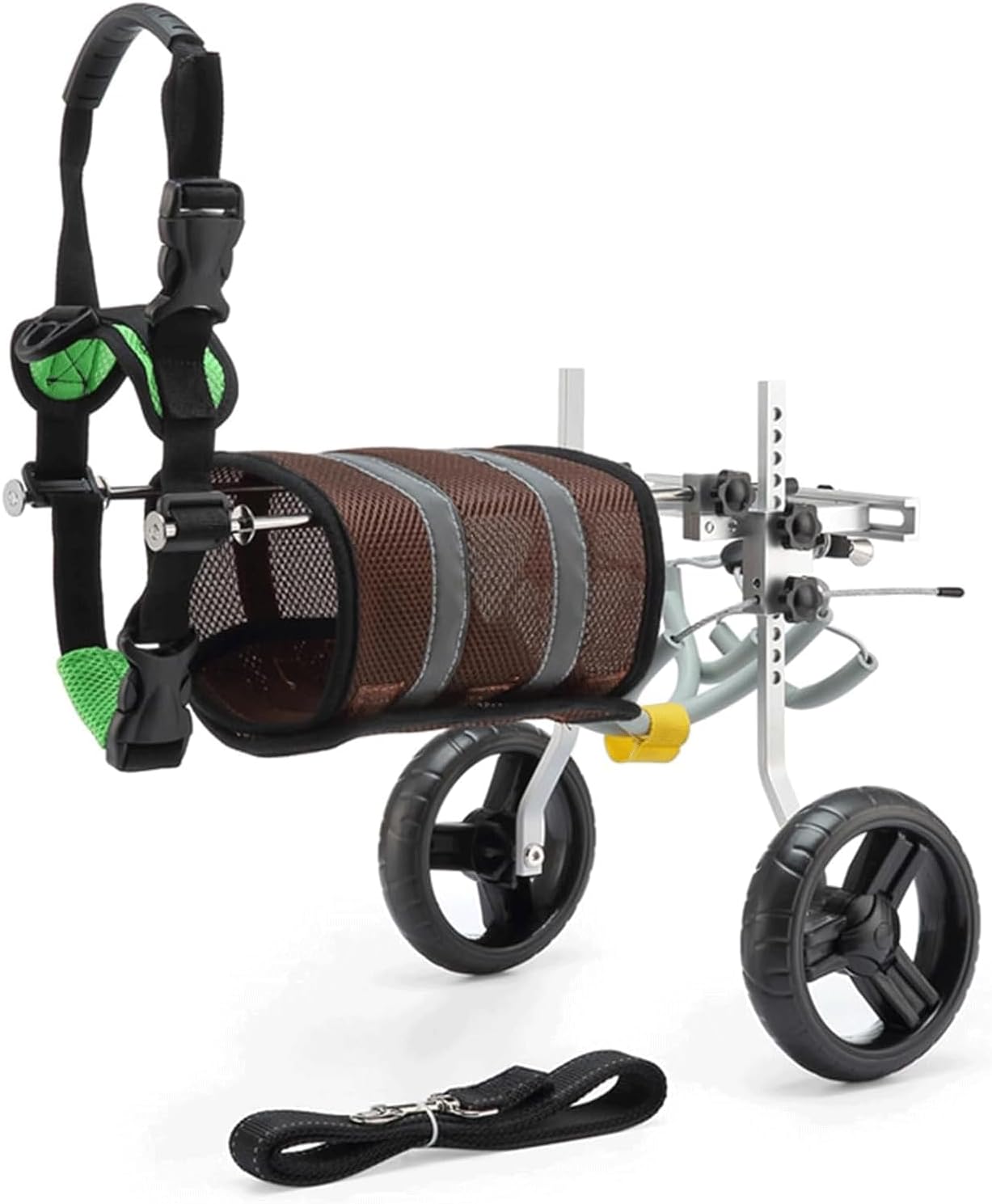 調節可能なペット用車椅子 2輪 犬用カート 軽量 組み立て簡単 犬用車椅子 動物用スポーツホイール 後ろ..