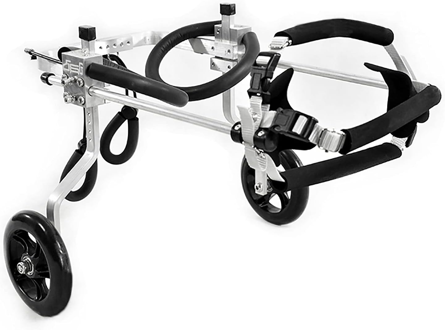 調節可能な犬用車椅子、ペットカート、犬用車椅子、後脚運動車両2輪、老化、障害、怪我、弱い犬/猫/ペ..