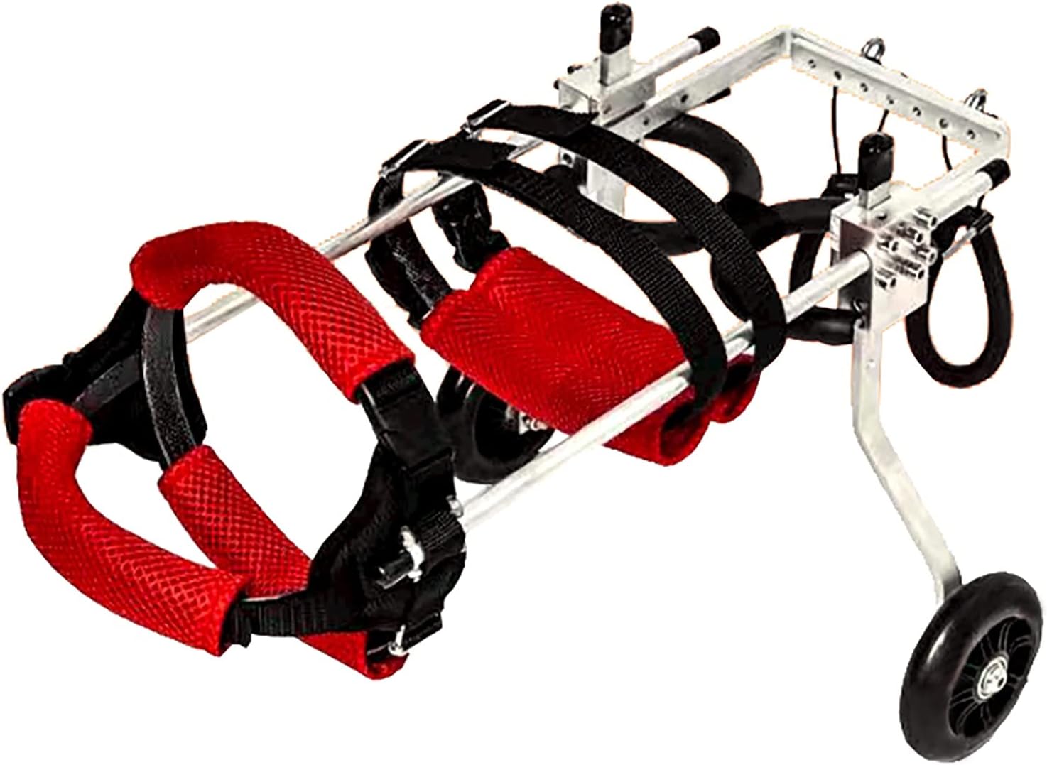 2輪犬用カート/車椅子、調節可能、動物用エクササイズホイール、後ろ足の歩行が無効なペット/犬用車椅..