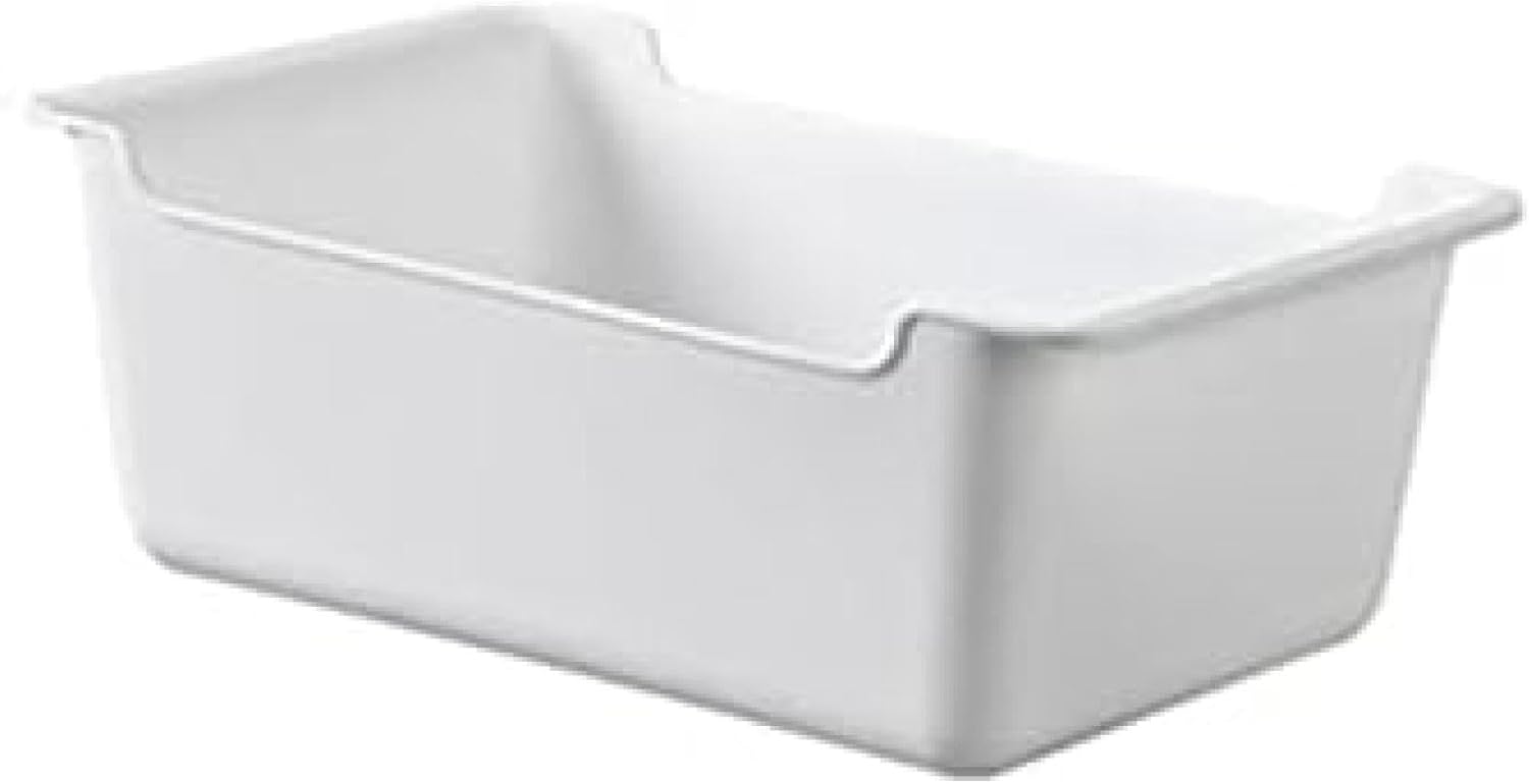 収納バスケット 蓋なし グレー プラスチック 無地 組み合わせ 卓上収納 ハンドル付き 大容量 積み重ね ホーム キッチン キューブ クローゼット L*2 バスルーム オーガナイザー コンテナ プラス