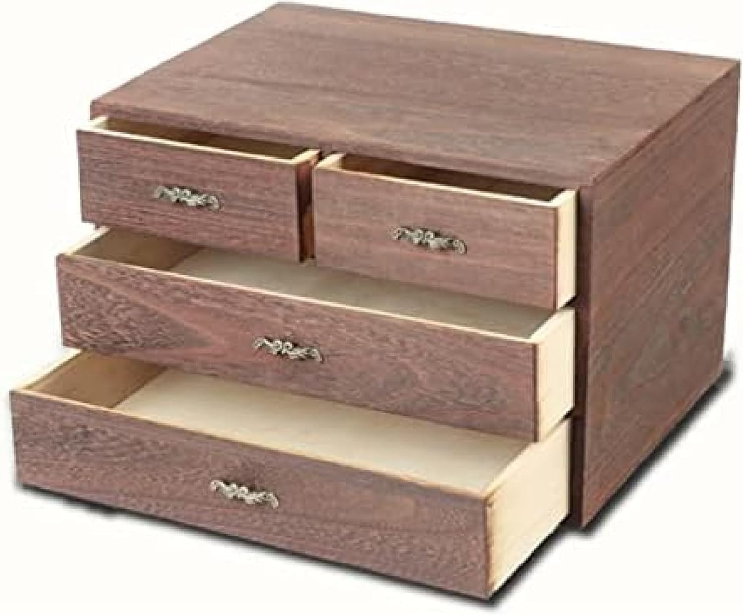 小物チェスト 収納ケース 大容量 引き出し 木製 2/3/4段 ミニチェスト 木製 収納ケース おしゃれ 卓上 デスク ヴィンテージ風 アンティーク 化粧品 整理ボックス レトロ風 引き出し デスクオ