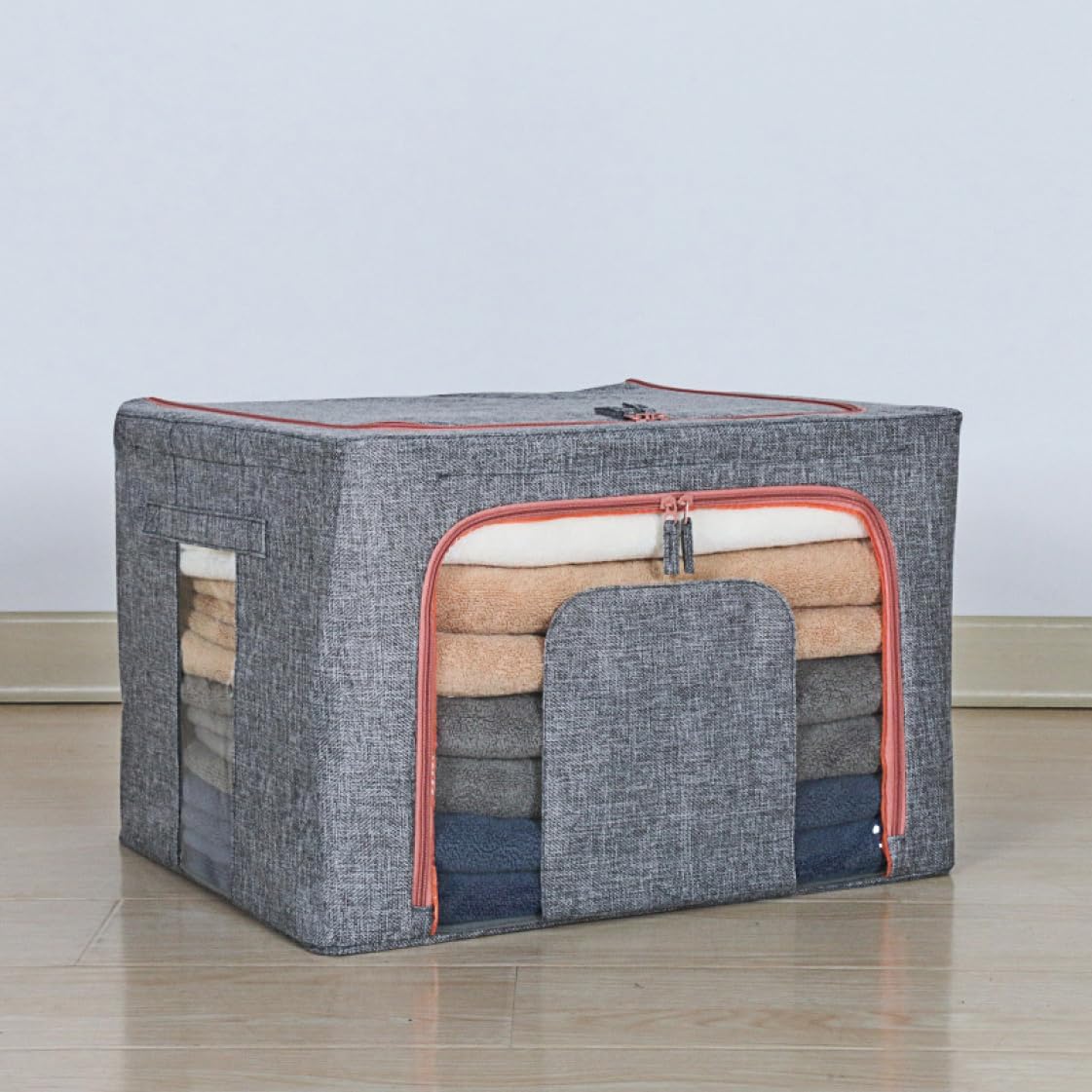 収納ボックス 収納ケース 様式2 ふた付き 大容量 取っ手付き 衣類収納ボックス 折りたたみ式 50*40*33 おもちゃ収納 衣類収納 雑誌収納 衣装ケース ...