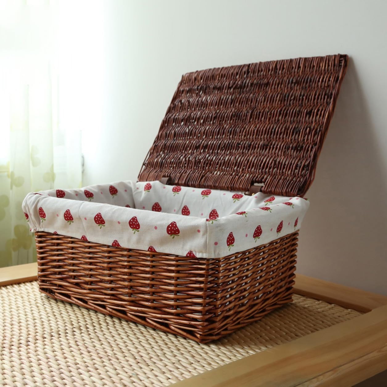 フタ付き 収納 ボックス かご バスケット おもちゃ箱 ボックス 収納ボックス 籠 ふた付き 蓋付き M ケース インナーボックス 小物入れ 北欧 モカ色 おし...