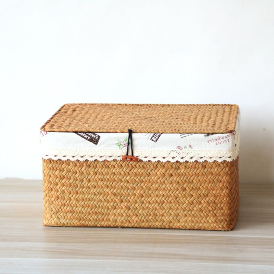 フタ付き 収納 ボックス 収納ケース 編まれた かご バスケット 洋服収納 蓋付き カーキ3 収納ボックス 籠 ふた付き 蓋付きケース 小物入れ M 卓上収納 ...