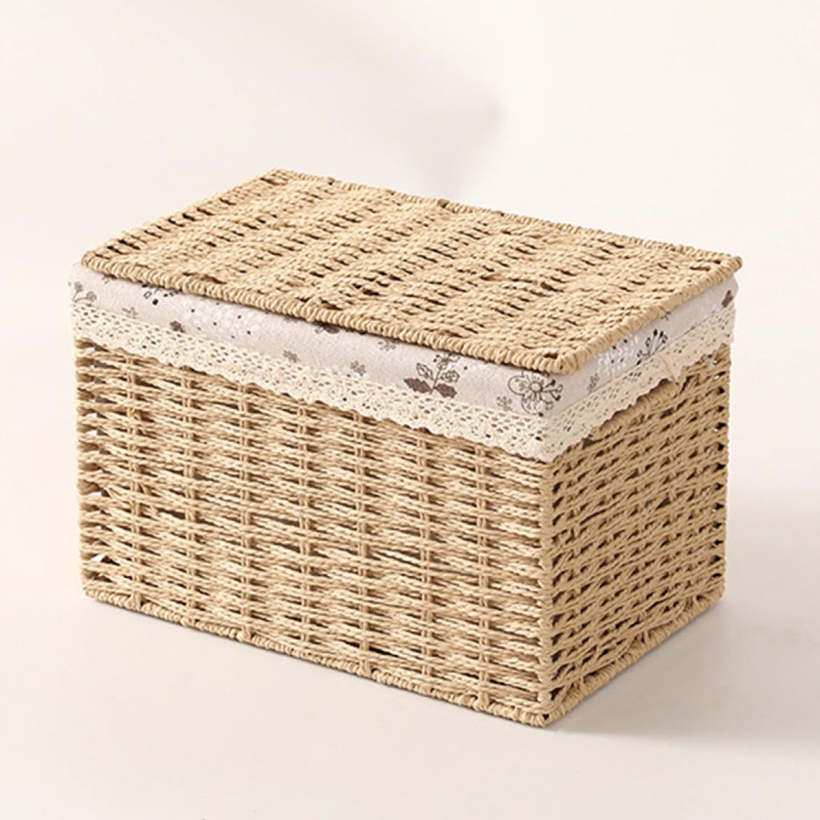 フタ付き 収納ボックス かご バスケット 収納かご ランドリー ふた付き 北欧雑貨 籠 ふたつき 蓋付き おしゃれ アジア ベージュ 小物入れ ふたつき 蓋つき 大きい 編み 籐 ラタン 小物収納 カ