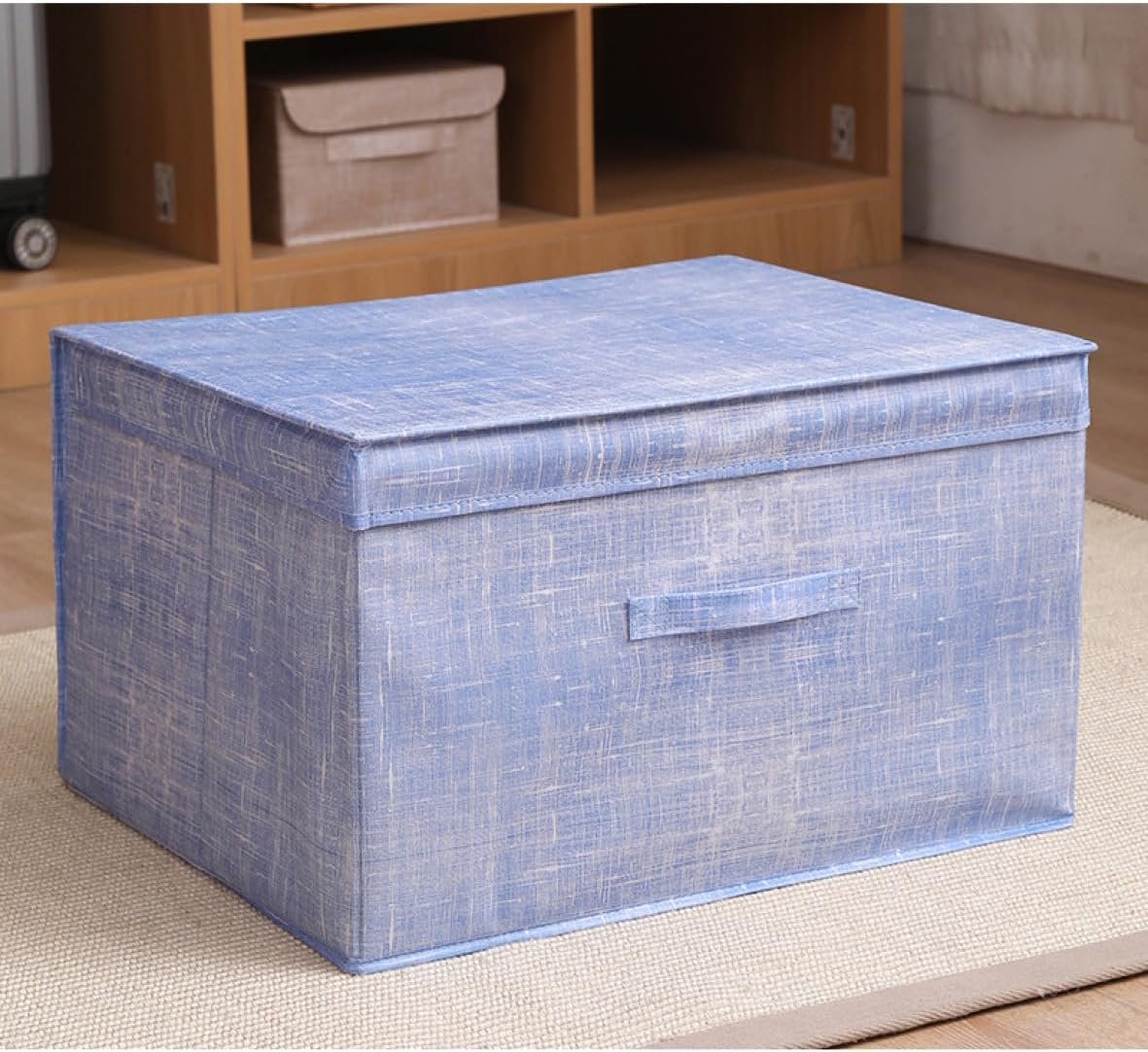折り畳み 収納ボックス ふた付き おしゃれ 整理箱 収納ケース 大容量収納 大型 無臭 綿麻 様式2 蓋付き収納ボックス 衣類収納 小物収納 おもちゃ収納 リビ...