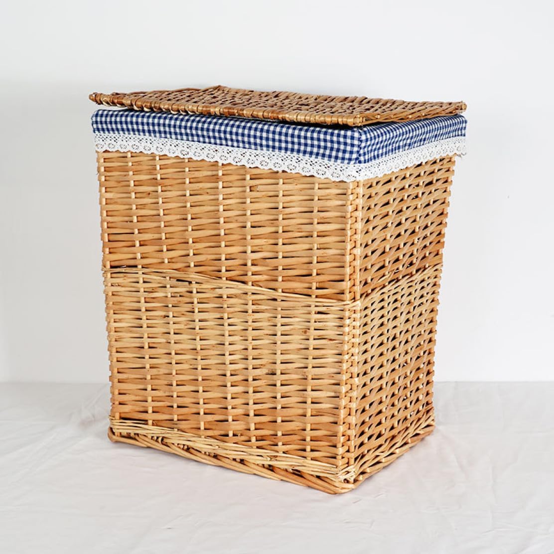 ふた付きバスケット フタ付き 収納ボックス 収納バスケット かご 北欧 雑貨収納 収納ケース M 小物入れ ボックス 籐 カーキ9 ラタン 事務用品収納 靴下収...