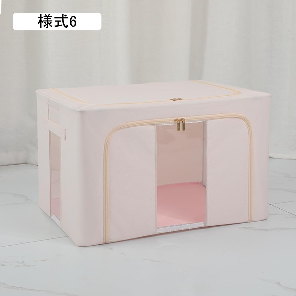 エアコンの豊の収納ボックス 衣装ケース 収納ケース 50*40*33 シンプル ふた付き 取っ手付き 積み重ね可能 大容量 様式6 衣類用収納 おもちゃ収納 かわいい フタ付き ストレージボックス 耐久性 小物入れ｜アングル2