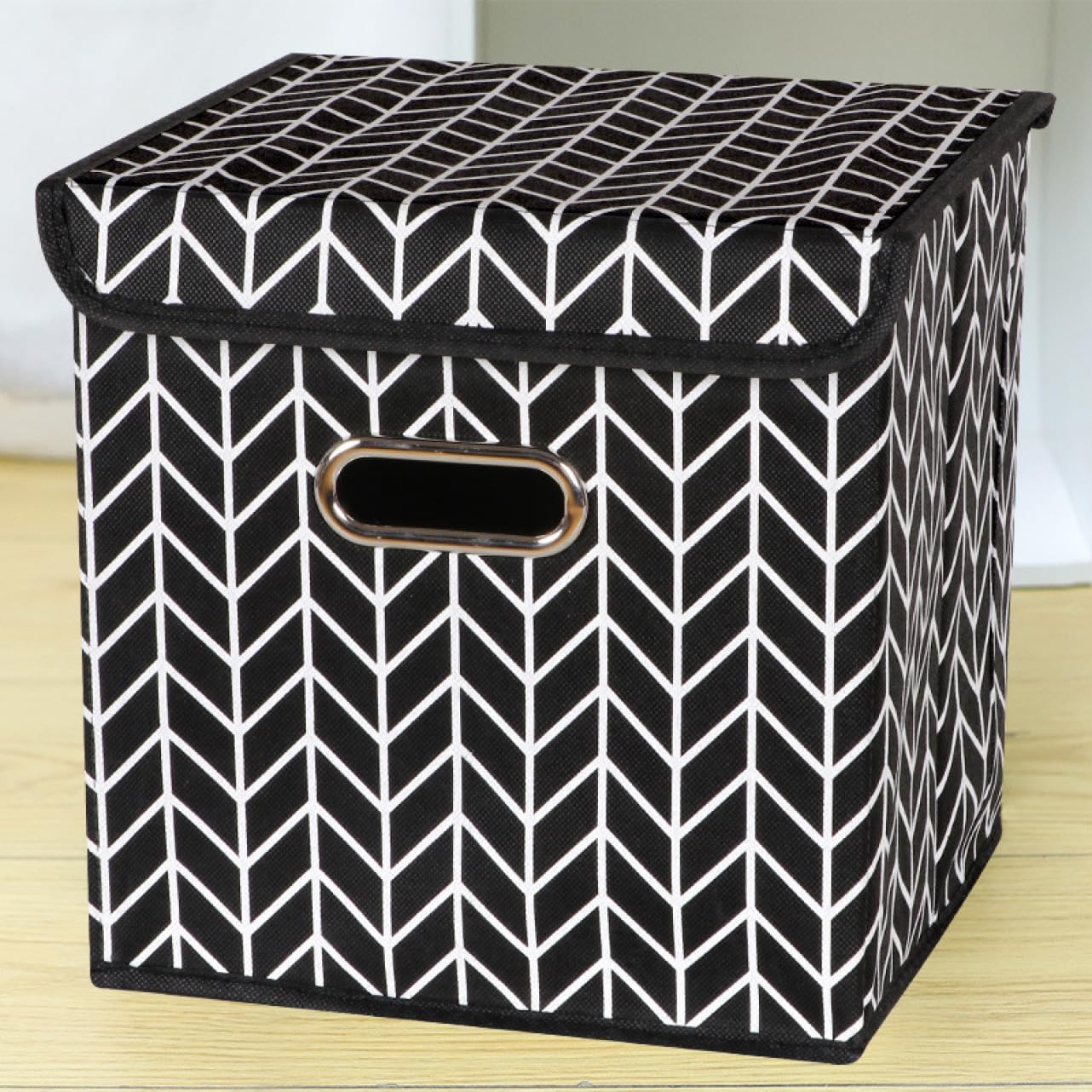 蓋付きボックス 収納ケース ふた付収納ボックス 収納用品 取っ手付き 大容量 衣類収納 衣装ケース 様式18 下着収納 おもちゃ収納ボックス おしゃれ 布製 28*28*28 押入れ収納 ボックス 折