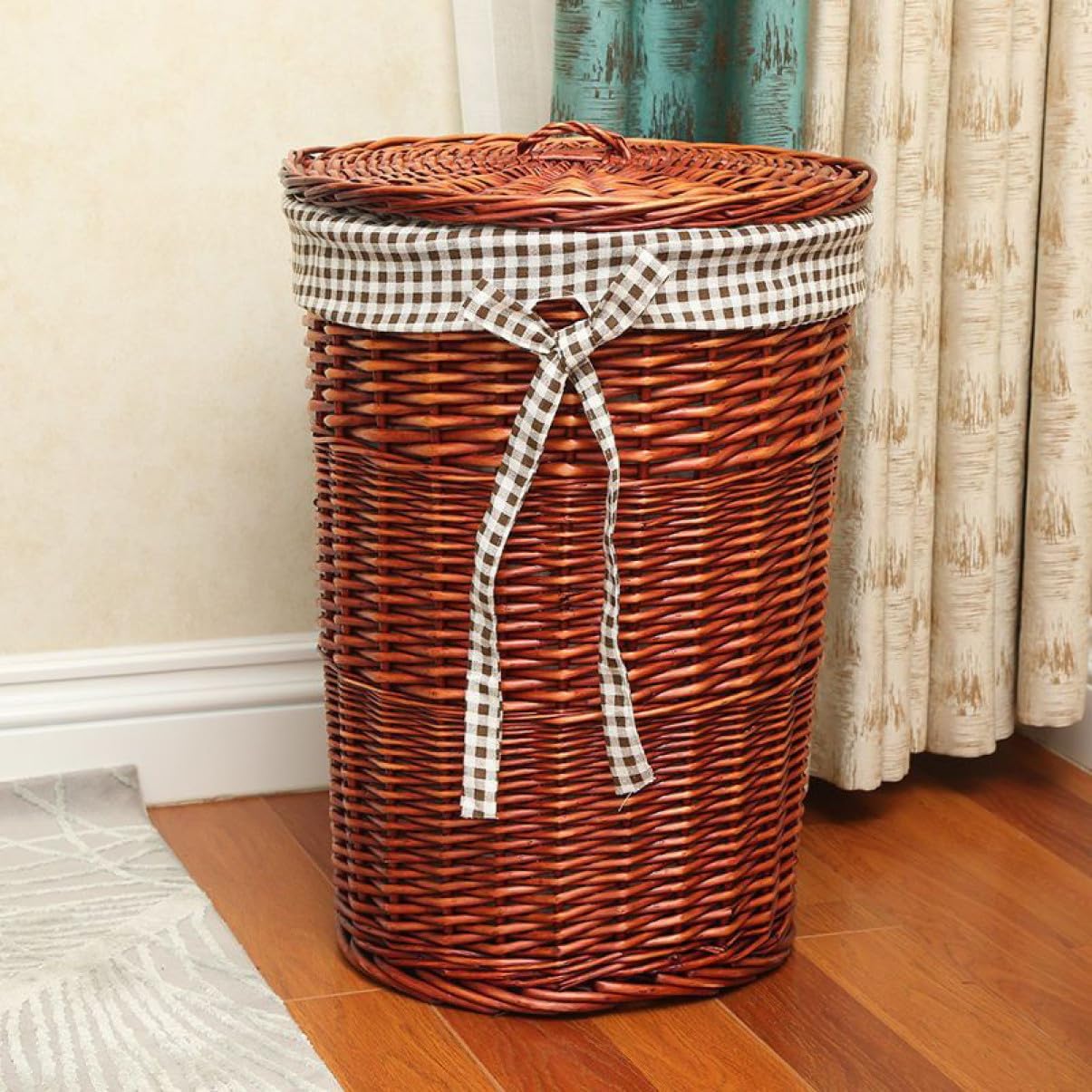 フタ付き 収納ボックス かご バスケット 収納かご ブラウン2 ランドリー ふた付き 北欧雑貨 L 籠 ふたつき 蓋付き おしゃれ アジア 小物入れ ふたつき 蓋つき 大きい 編み 籐 ラタン 小物収