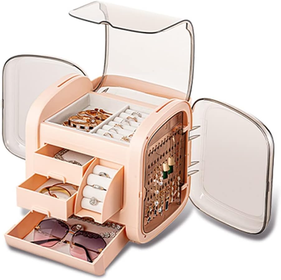 ジュエリーボックス 大型 ジュエリーボックス ジュエリーオーガナイザー ボックス ディスプレイ 収納ケース ガールズジュエリーボックス イヤリング リング ネッ...