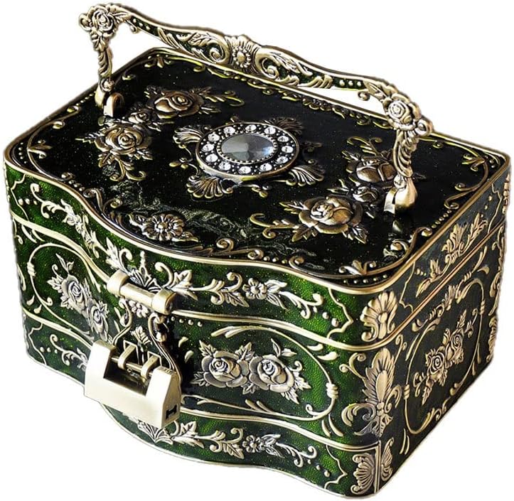 ジュエリーオーガナイザー ジュエリーケース ジュエリーボックス 3段 ジュエリーボックス 亜鉛合金収納..