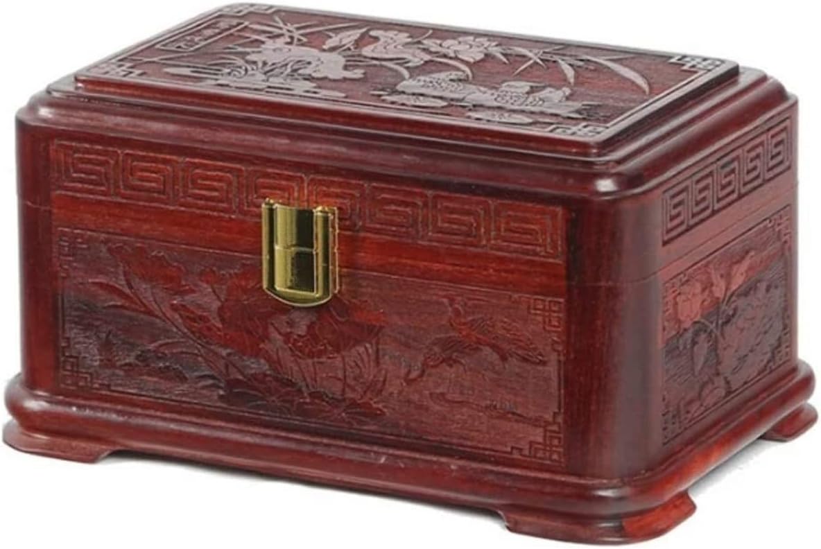 ジュエリーオーガナイザー ジュエリーボックス 木製ジュエリーボックス 手彫り ジュエリーオーガナイザーボックス 多機能 小型 ジュエリーディスプレイ 収納ケース...