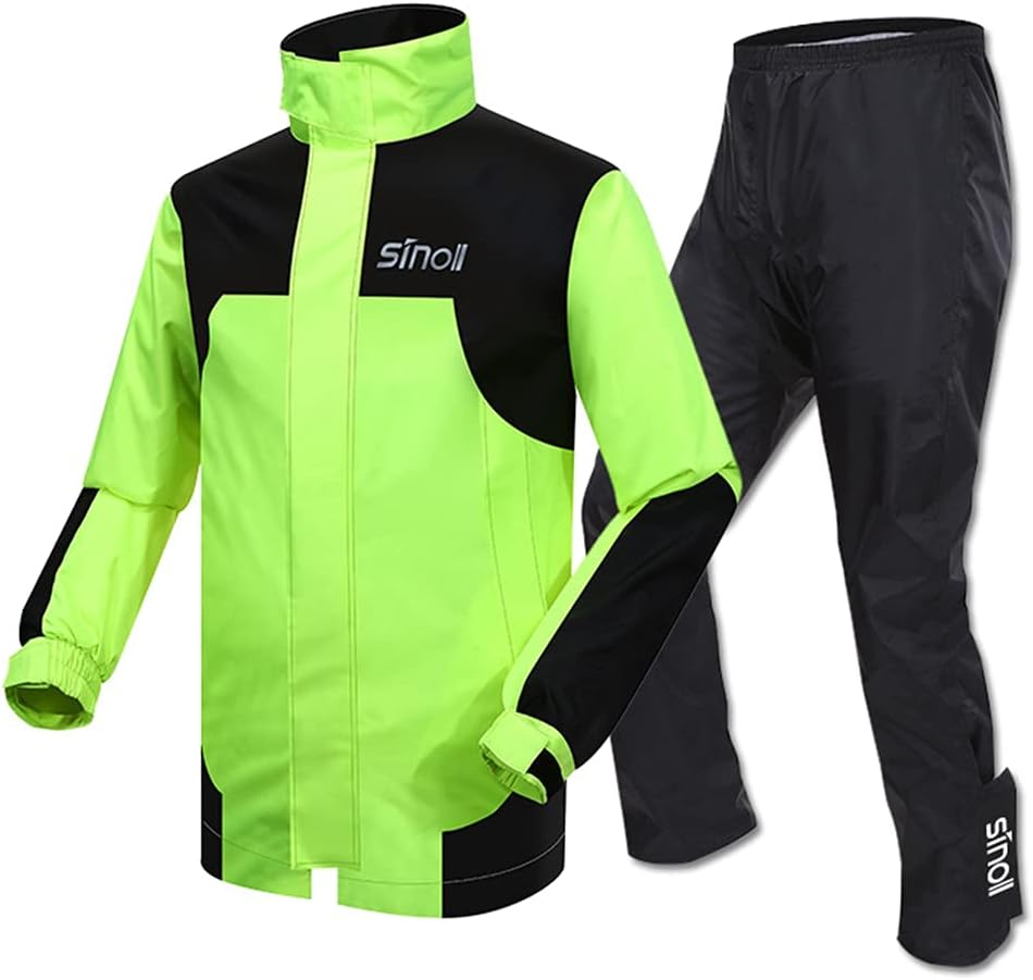 レインウェア上下セット メンズ レインコート 耐久性 レインスーツ 透湿 カッパ 撥水 雨着 防風 雨具 ..