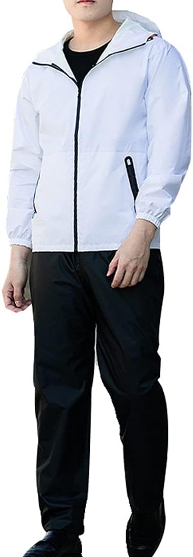 薄いレインウェア 上下セット メンズ 透湿 レインコート レディース 防風防水 レインスーツ 速乾 男女..