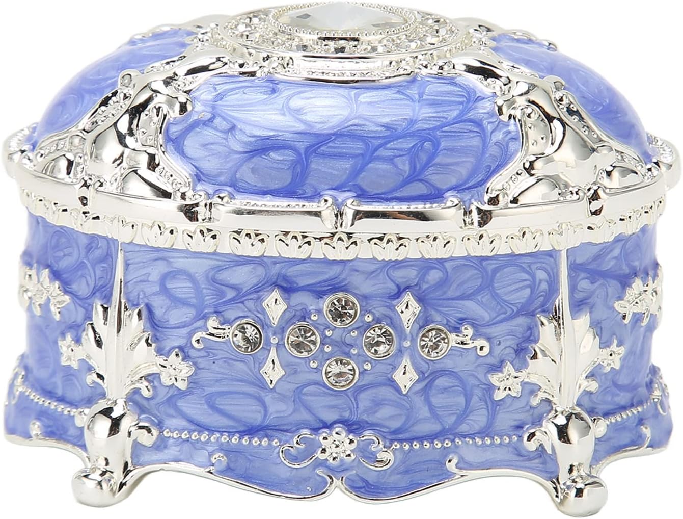 ハンドペイント エナメル 小物入れ ヴィンテージ ジュエリー ボックス レトロ 亜鉛合金ジュエリー ボッ..