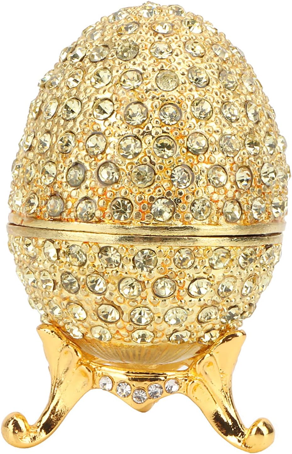 卵型小物入れ メタルジュエリー小物入れ エナメルジュエリーボックス エナメル イースターエッグ ヴィンテージスタイル ジュエリーオーガナイザー 小物入れ デコレーション クラフト ギフト