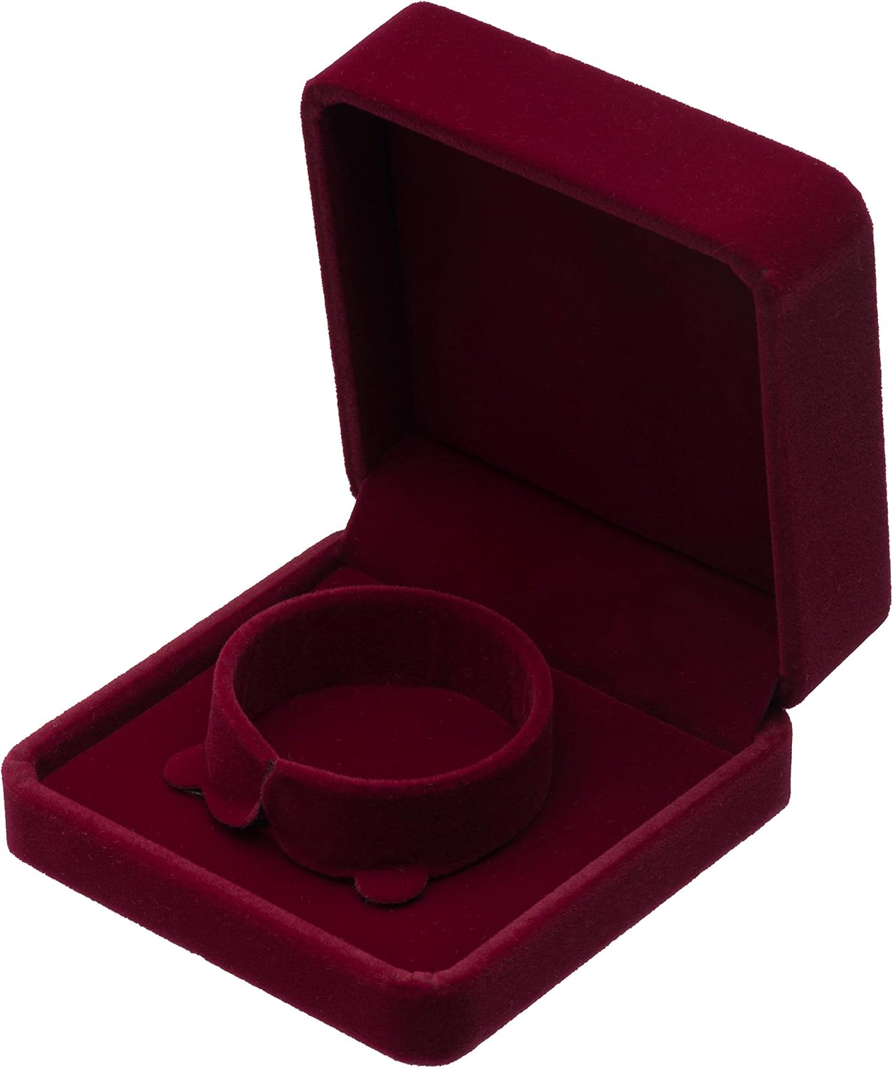 ベルベット ブレスレット ギフトボックス バングル ディスプレイ ジュエリーボックス 収納ケース オーガナイザー ホルダー (レッド)