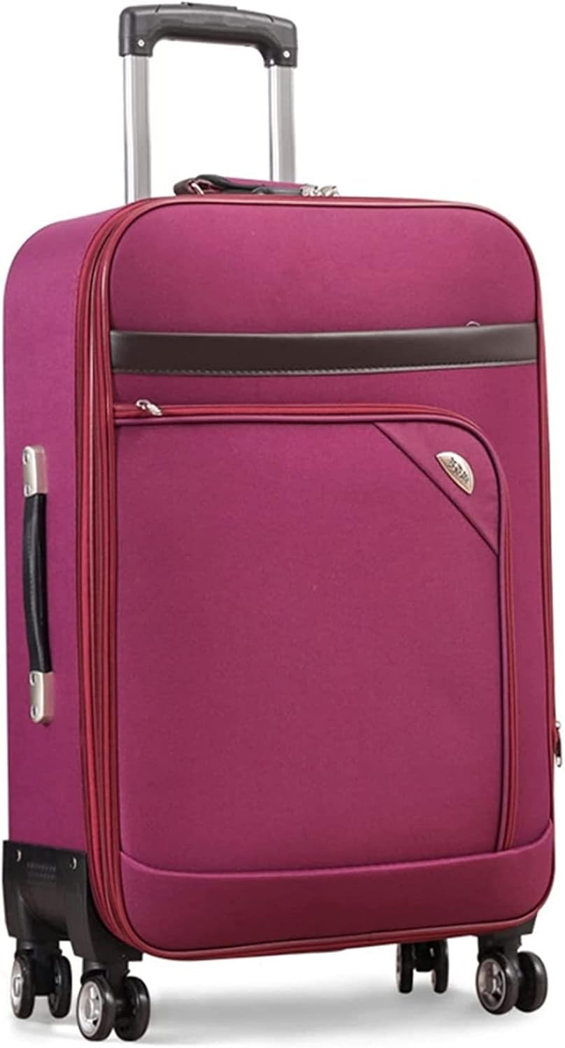 ストライプ オックスフォード キャリーケース ロック付き トランクケース スーツケース トラベルケース 大型 機内持込 トロリー 容量拡張 多収納ポケット 大容量 帰省用 低騒音 軽い ソフト 撥水