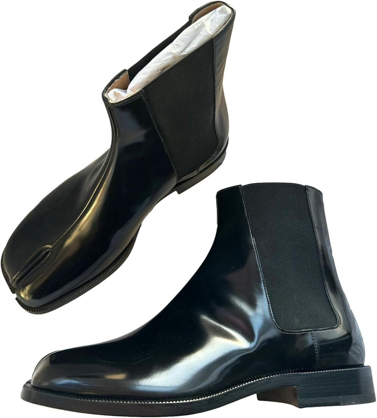 足袋ブーツ レディース ミドル丈 チェルシーブーツ 短靴 サイドゴア 皮革 細身 美脚 秋用 履きやすい ..