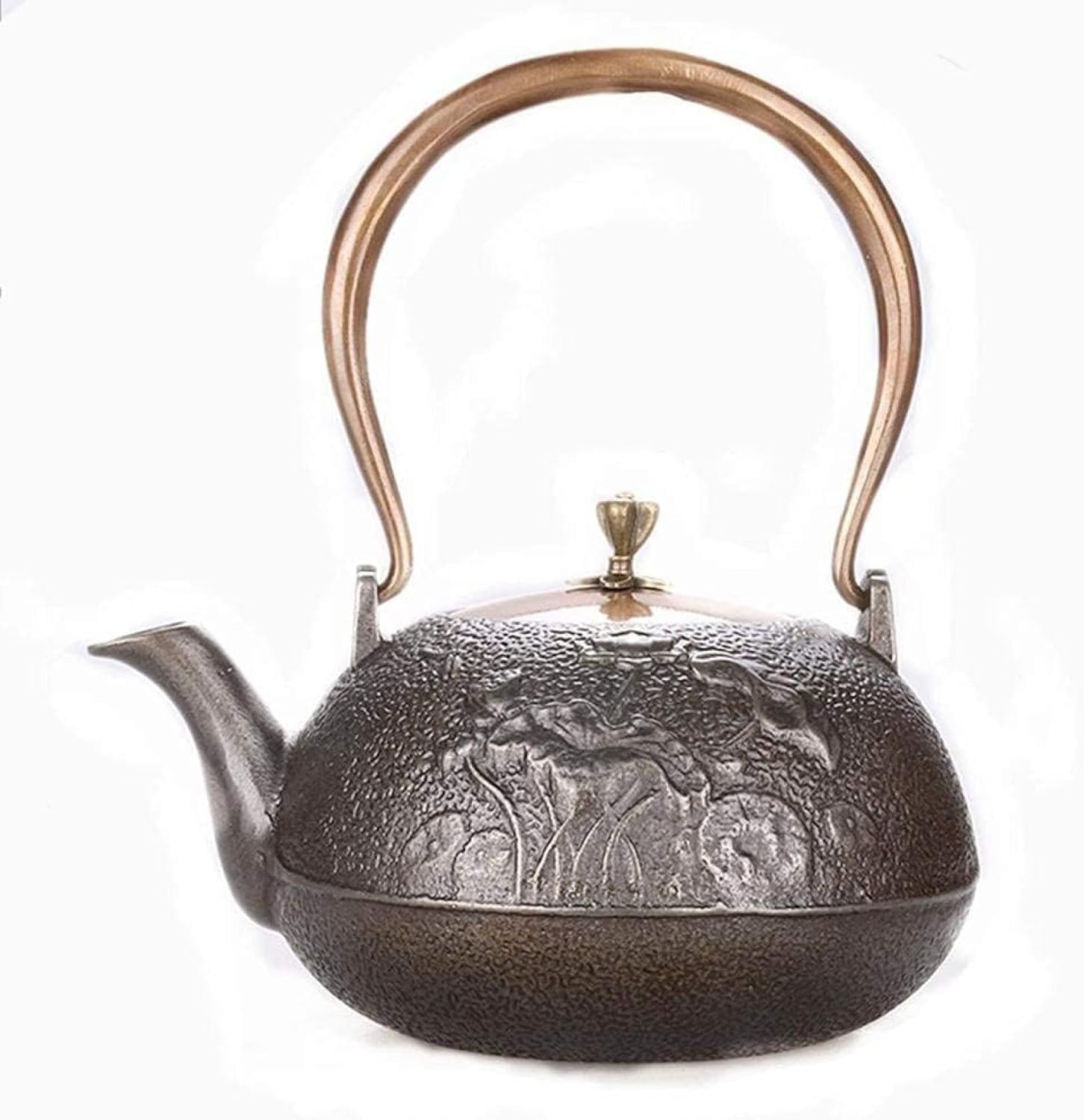 ティーポット 鋳鉄ポット トンボ ロータス パターン アイアン ウォール コーティングなし 沸騰水茶