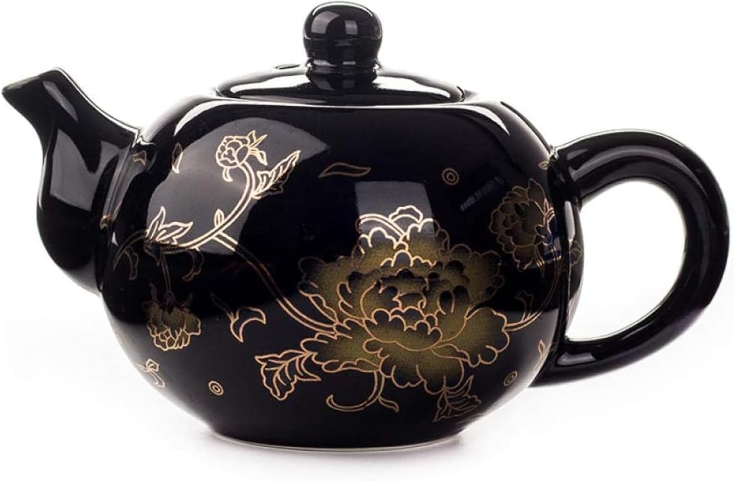 カンフーティーポット 中国牡丹 パターンティーポットポット コーヒーティーセット中国 伝統花ティーポ..
