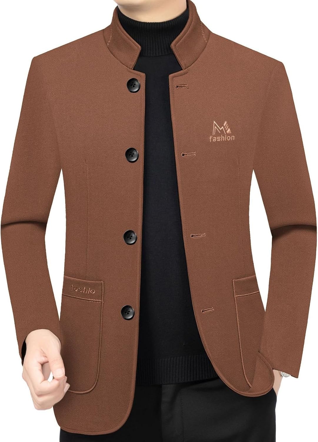 テーラードジャケット メンズ ビジネス スーツジャケット 立ち襟 中綿 ショート丈 春秋冬 チェスターコート ラシャ 防寒防風 ブレザー 柔らかい 厚手 通学 旅行 カジュアル 上着 ブルゾン