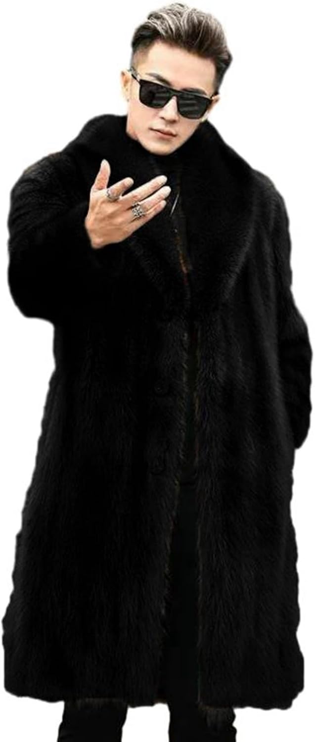 ファージャケット ロング丈 毛皮コート メンズジャケット グラデーション スプリングコート エコファー フェイクファーコート シャギー 防寒 秋冬 もこもこ 暖かい 厚手 カジュアル おしゃれ