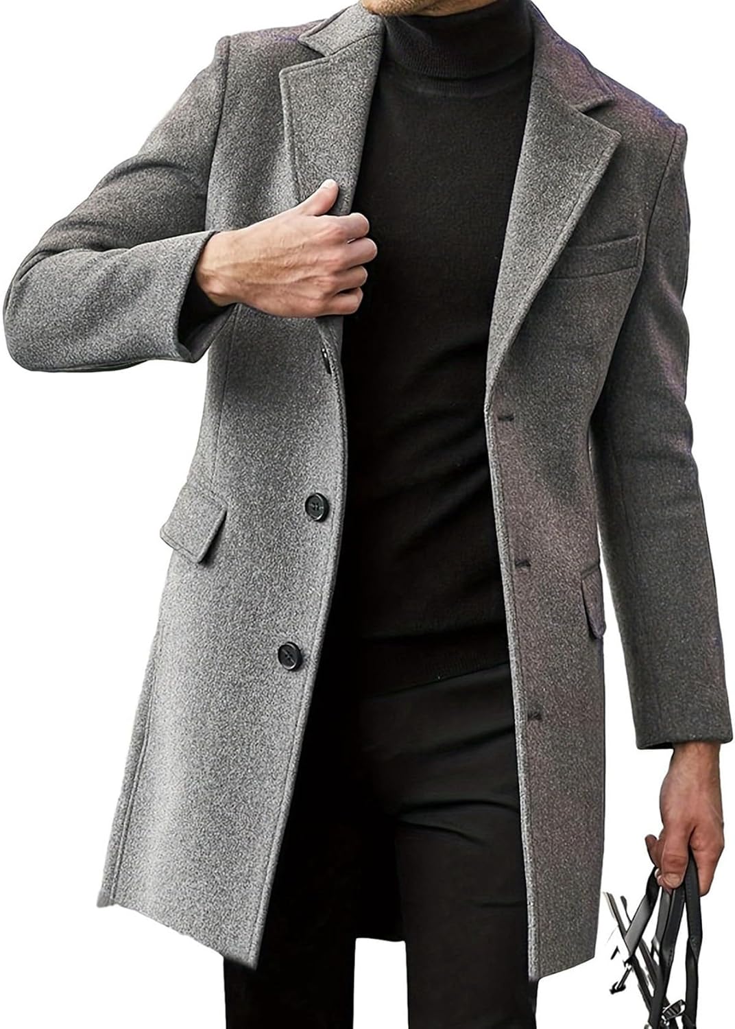 チェスターコート メンズ ウール 春秋冬 ロングジャケット シングルブレスト 無地 ダスターコート 防寒着 保温 シンプル 軽量 通学 旅行 カジュアル 大きいサイズ おしゃれ 上着 トップス