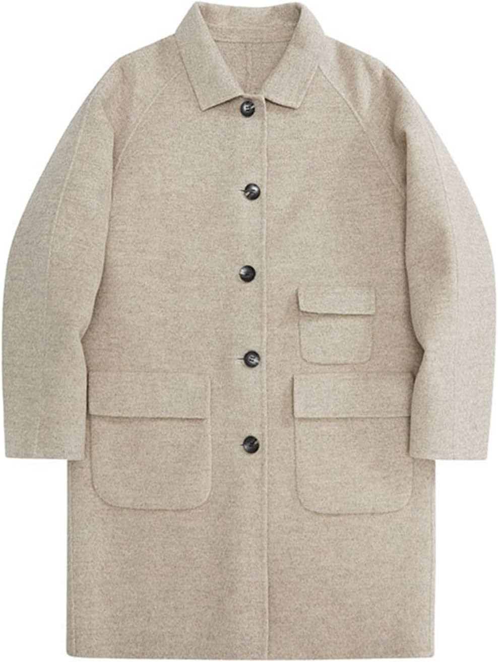 チェスターコート メンズ ロングジャケット ダスターコート ウール100 ラグランスリーブ 春秋冬 折り襟 防寒着 保温 大人 快適 通学 旅行 カジュアル 大きいサイズ アウター ゆったり クラシッ