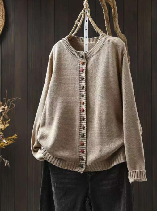 JK スクールセーター ニット ゆったり 無地 コットン レディース カーディガン カーディガン スクール カーデガン ニット